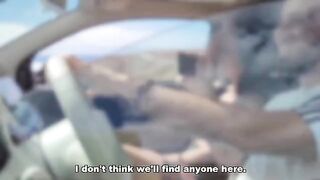 The guy made a blowjob to an unfamiliar exhibitionist in the street
