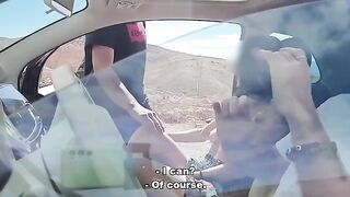 The guy made a blowjob to an unfamiliar exhibitionist in the street