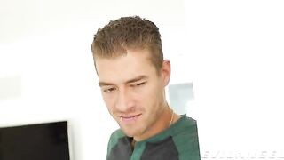 Jaye Summers cheats on her BF in the kitchen, getting fucked hard