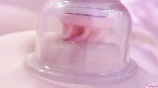 4 times cum Nipples and clit to be erected by sucking toy