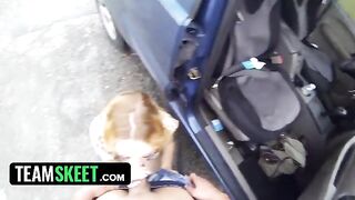 A petite teen gets fucked outdoors for a thousand bucks