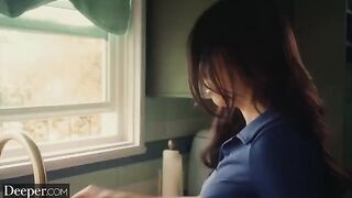 A college girl is being fucked by her tutor in a sensual scene