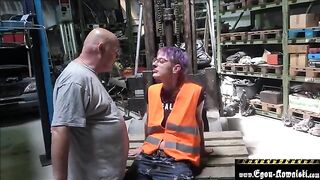 The old man fucked the climate activist Egon Kowalski style