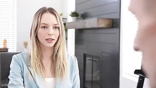Skinny babe Lily Larimar needs a job, and she’ll do anything for it