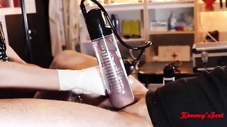 Cock pumping with a vacuum pump and intense ejaculation in stunning 60fps quality