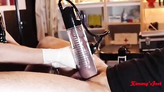 Cock pumping with a vacuum pump and intense ejaculation in stunning 60fps quality