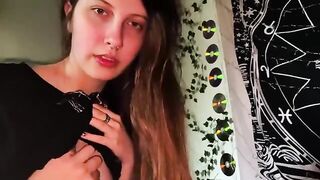 My stepsister is playing computer while sucking my cock