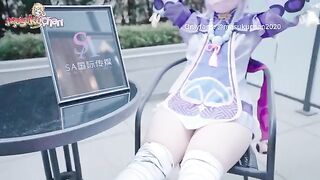 Thick Thighs Massage with Lewd Qiqi's pussy cumming shot