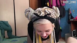 Girl sucks dick her new neighbor, who is very nice and handsome