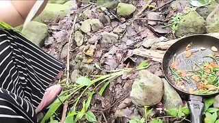 A cooking show featuring wild ferns and intimate riverbank action with a single mom