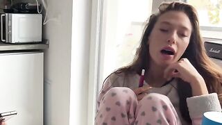 The traveling couple got fucked on the table in the kitchen