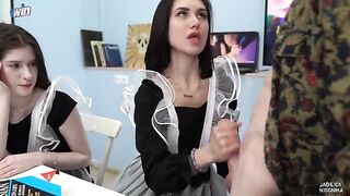 The labor teacher fucked two students in class