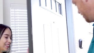 Petite girl seduces her tutor in a steamy Passion-HD scene, showcasing intense chemistry