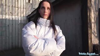 Czech babe Betzz fucked hard outdoors by Public Agent in steamy scene