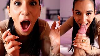 A fat cock deep in my throat until I make him cum - Begging for cum