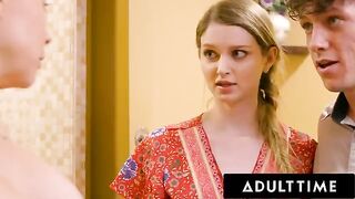 A man experiences his first Nuru massage with stunning MILFs