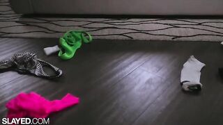 Sporty lesbians Vanna and Alexis have a hot toytastic session