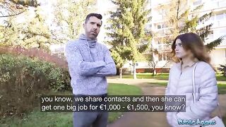 Public Agent Cheating wife gets fucked by stranger for cash in a daring act
