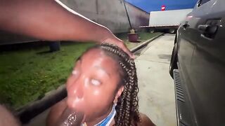 A married woman got fucked by a black guy in the parking lot