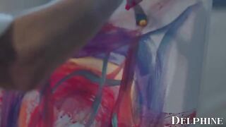 Art teacher Silvia Saige seduces her student with passionate moves