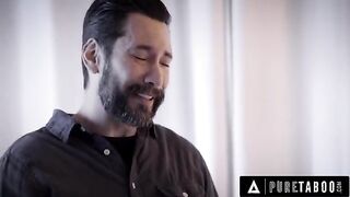 The depressed widower fucks the girl using his stepson’s rizz