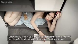 A girl tried to extend the wardrobe lease, but the man offered sex