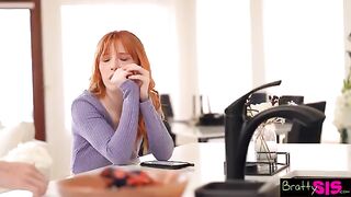 Petite ginger stepsis Madi Collins needs her stepbro’s cum to feel better - Brattysis