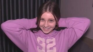 The pretty girl gets her hole stretched by a cock
