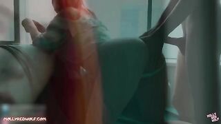 A red-haired realtor got a sweet cock in her pink pussy