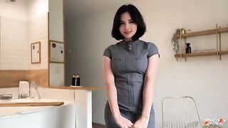A beautiful woman from Paris satisfies my desire for croissant