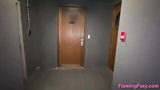 A cute girl got creampied by her neighbor in Chicago, who had lost his way
