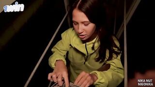 A girl made a daring sex toy choice under the bridge, showcasing her bold side as Nika Nut, a Russian model and actress known for her adventurous homemade videos and passion for pushing boundaries in public settings