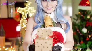 Christmas joy with sweet Sia Siberia in a festive roleplay