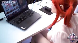 A sexy elf girl plays with her favorite toy during the mating season