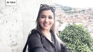 A girl has sex on the street and in the cable car, just for fun