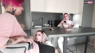 Wife came in at the worst moment, causing a stir