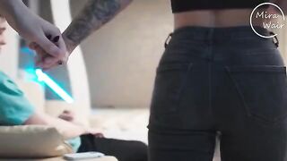 A hot wife surprised her cuckold husband with a threesome
