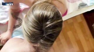 MILF stepmom gets banged by her stepson in the kitchen