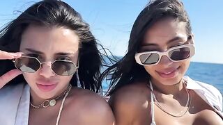 Two girls seduced a boat captain for a wild threesome adventure