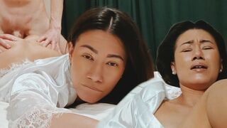An Asian stepmom is exhausted and asks for assistance to unwind