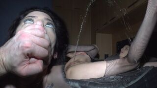 She came down from orgasm with a bang!