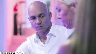 The stunning Agatha gets her tight anal hole railed hard