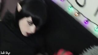 Vampire Mavis gets her fangs dirty with a hot BJ session