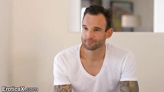 The tattooed Frenchman and the hot Latina Eliza Ibarra are dancing sensually