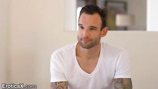 The tattooed Frenchman and the hot Latina Eliza Ibarra are dancing sensually
