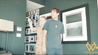 Melody Marks in a Chinese dress is fucked hard by a huge Asian cock
