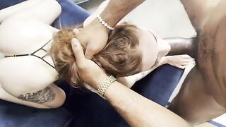 A girl was fucked by a negro on the first date, it was her first BBC experience