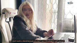 The misunderstanding with the tutor was solved by pulling on the cock