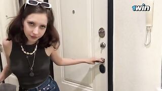 Meet cute Ukrainian schoolgirl and get fucked on the street