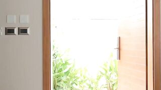 A sweet girl is training with her girlfriend in a steamy villa session